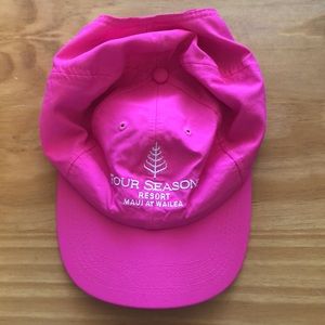 VINTAGE HAWAII RUN HAT Hot Pink Quick Dry MAUI FOUR SEASONS Unisex Sport Cap